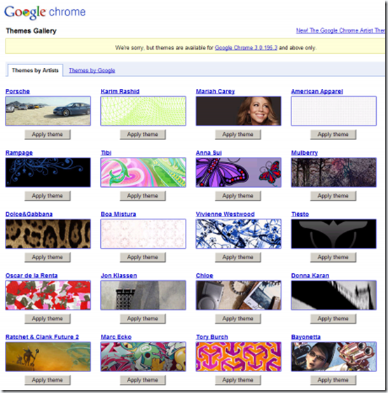 google chrome theme